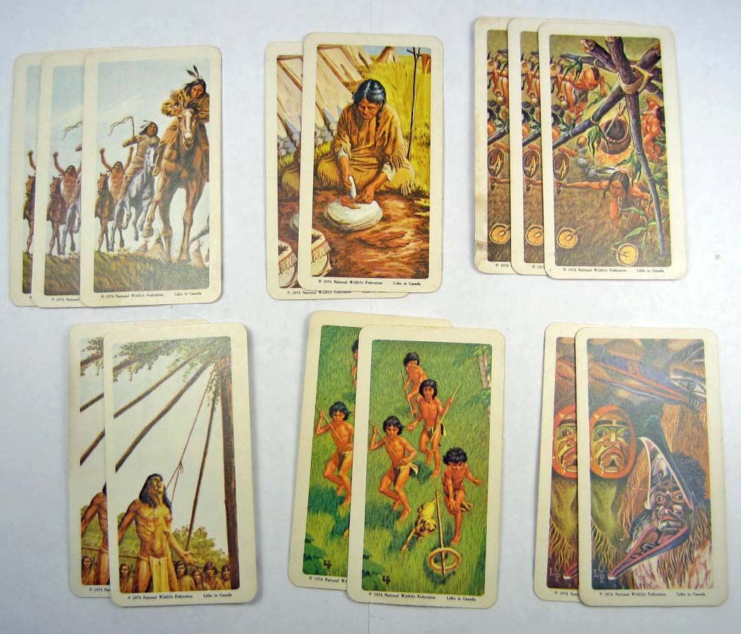 LOT OF 49 VINTAGE INDIANS OF CANADA RED ROSE TEA CARDS