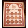 Image 1 : British Commonwealth 1981 Royal Wedding 14 Crown Set in Wooden Frame