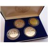 Image 1 : Marshall Islands 1994 First Man on the Moon 25th Anniversary 4 Coin Set