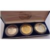 Image 1 : Marshall Islands 1994 First Man on the Moon 25th Anniversary 3 Coin Set