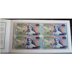 New Zealand 1993 10 Dollars Uncut Block of 4 Presentation Pack