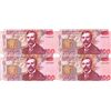 Image 1 : New Zealand 1992 100 Dollars Uncut Block of 4 Presentation Pack