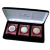 Image 1 : Australia 1999-2001 Past, Present and Future 10 Dollars 3-Coin Cased Set