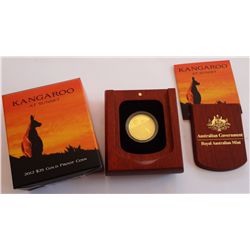 Australia 2012 Twenty-Five Dollars Gold Proof Kangaroo at Sunset