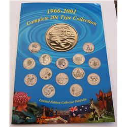 Australia 1966-2001 Complete 20 Cent Type Collection
