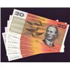 Image 1 : Australia 1989 Phillips-Fraser $20 Consecutive Run of 5