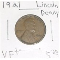 1921 Wheat Penny VF+