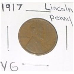 1917 Wheat Penny VG