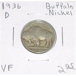 1936 D Buffalo Nickel VF *
