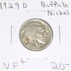 1929 D Buffalo Nickel VF+ *