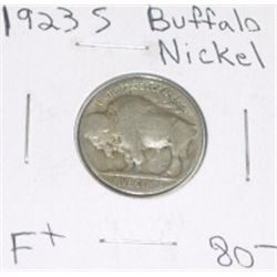 1923 S Buffalo Nickel F+ *