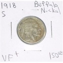 1918 S Buffalo Nickel VF+ *