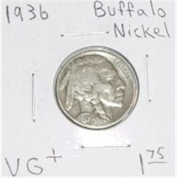 1936 Buffalo Nickel VG+
