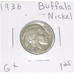 1936 Buffalo Nickel G+
