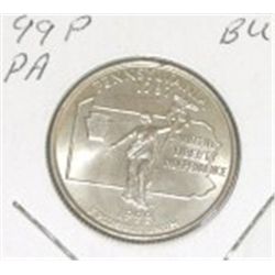 1999 P "Pennsyvania" Quarter  BU  *