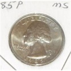 1985 P Quarter  MS  *