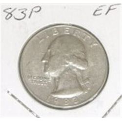 1983 P  Quarter  EF  *