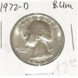 1972 D  Quarter  BU  **