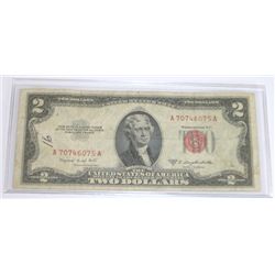 *** 1953 B  U.S. $2 bill *Red Stamp*  ***