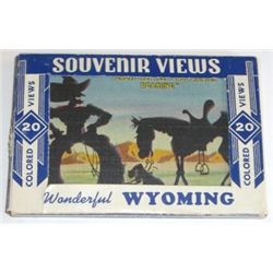 Souvenir Views "Wonderful Wyoming" very nice set of old cards picturing different natural wonders in