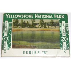 Old "Yellowstone National Park" Series "B" color pictures on 20 cards with description on back.  Gre