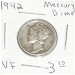 * 1942 Mercury Dime VF *