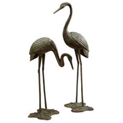 LARGE GARDEN CRANE PAIR