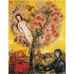 MARC CHAGALL "TREE OVER VILLAGE"