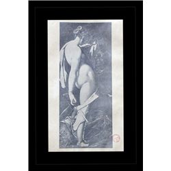 ANTIQUE GALLERY STAMPED LITHOGRAPH