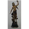 Image 1 : "TURBANED BIRD GIRL" BRONZE SCULPTURE - A. MOREAU