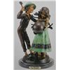 Image 1 : "BOY & GIRL WITH BALL" BRONZE SCULPTURE - A. MOREAU