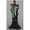 Image 1 : "HARP GIRL" BRONZE SCULPTURE - A.  MOREAU