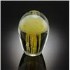 Image 1 : ART GLASS YELLOW JELLYFISH GLOW IN THE DARK