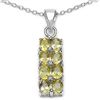 Image 1 : YELLOW SAPPHIRE & WHITE TOPAZ STERLING PENDANT