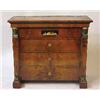 Image 1 : A secrétaire mahogany, empire, Stockholm, early 19 th century, minor veneer damage, cracked on drop-