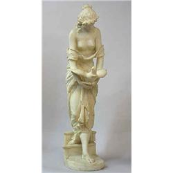 A sculpture marble, höjd 76 cm; repaired base, tip of the wing chipped 6.000-8.000...