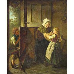 Unknown artist oil on canvas, 19 th century, a copy 47 x 39 cm; crazed 3.000-4.000...