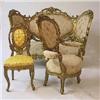Image 1 : A 10 piece lounge suite bronzed, new rococo, Russia?, 19 th century, sofas, a pair of armchairs, 5 c