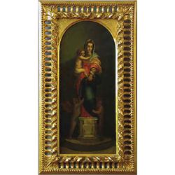 Artist unknown oil on canvas, antique, 60 x 26 cm; 2 repairs 4.000-6.000...