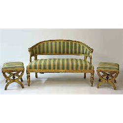 A sofa gilded, late gustavian stylel, length 122 cm 3.000-5.000...