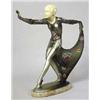 Image 1 : A sculpture metall and bone, art deco, h 36 cm; damages 8.000-10.000...