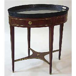 A tray table mahogany, late gustavian, höjd 75 cm; minor damage 25.000-30.000...