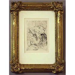 Pierre-Auguste Renoir (1841-1919) original etching, signed in sheet, 12 x 8 cm 2.000-3.000...