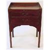 Image 1 : A bedside table mahogany, England, circa 1800; cracks 3.000-4.000...