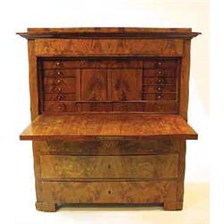 A secrétaire mahogany, empire, Stockholm, Sweden, made by Carl Becker 1833, h 142 cm, w 128 cm, djup