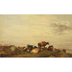 Thomas Sydney Cooper (1803-1902) oil on board, signed 1866, 32 x 53 cm 20.000-30.000...