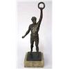 Image 1 : A statue bronze, on marble base, h 40 cm; chip on base 3.000-5.000...