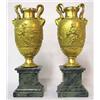 Image 1 : A pair of table lamps gilded bronze, empire, sign F. Barbedienne, base of marbled wood, h 40 cm; cra