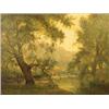 Image 1 : James Herbert Snell (1861-1935) oil on canvas, signed a tergo, titled "Willow pool, Derbyshire", dro