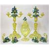 Image 1 : A glass set, 7 pieces Murano, h of candelabra, 49 cm; damage 2.000-3.000...